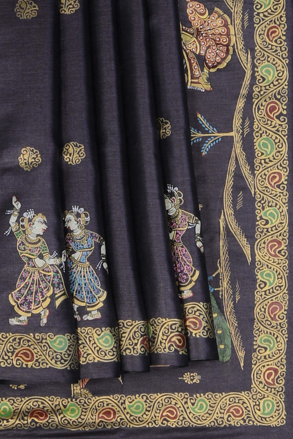 Image of Tussar Silk Patachitra Saree