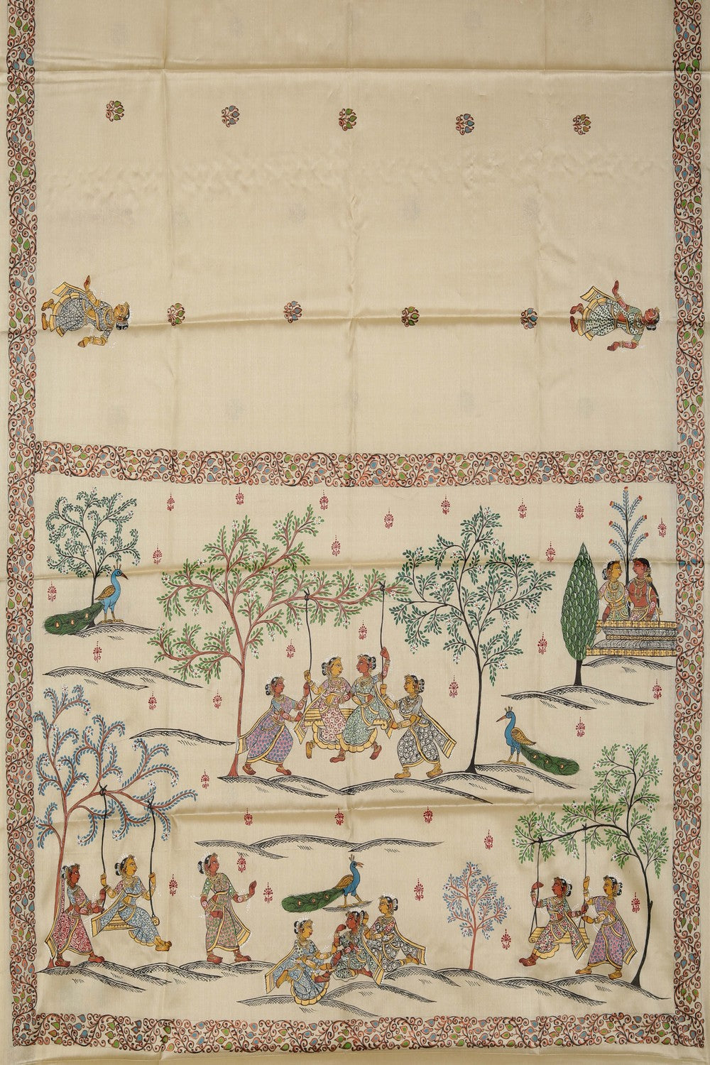 Image of Tussar Silk Patachitra Saree