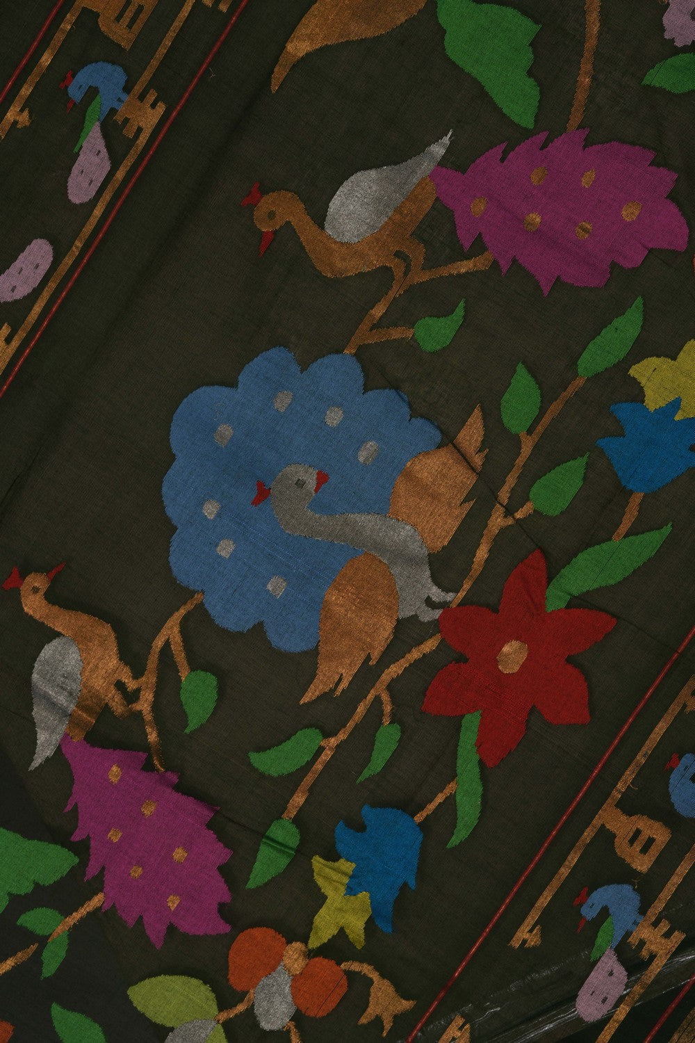 Image of Ponduru Cotton Green Saree