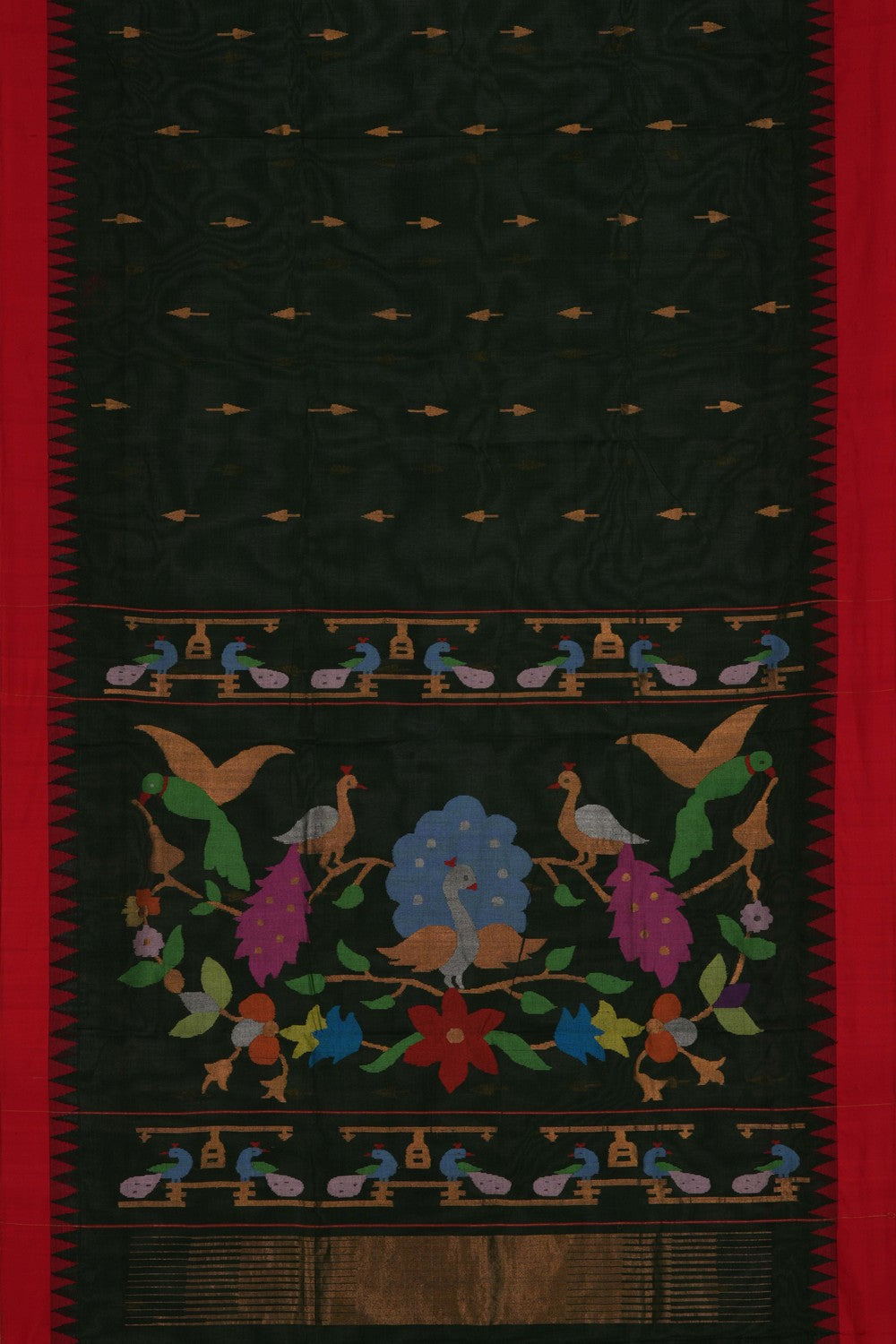 Ponduru Cotton Green Saree