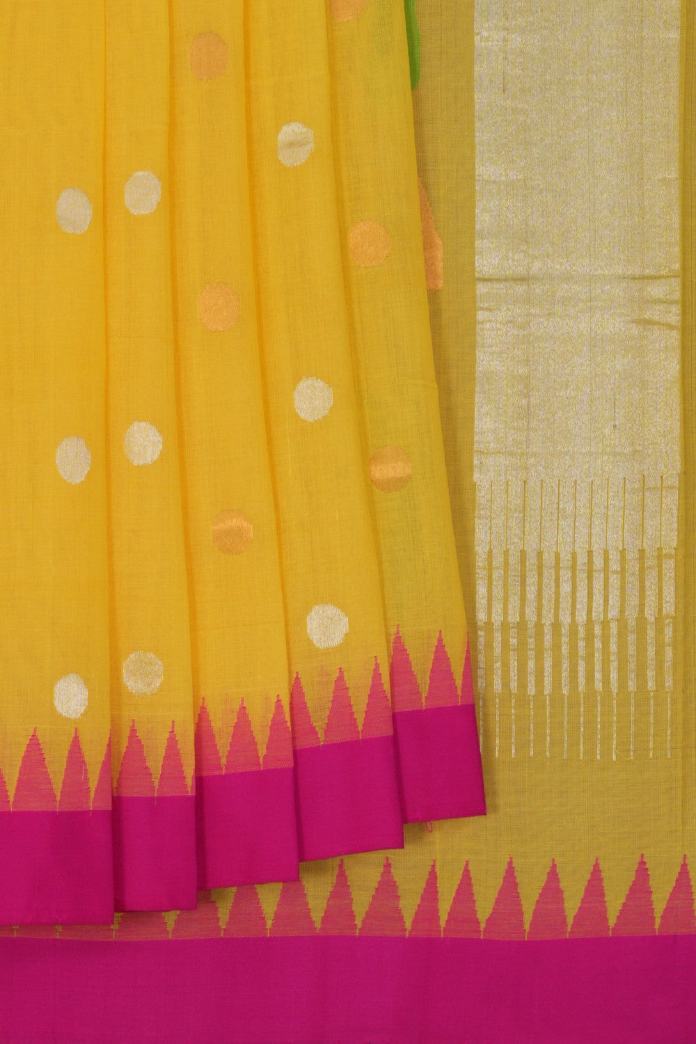 Ponduru Cotton Yellow Saree