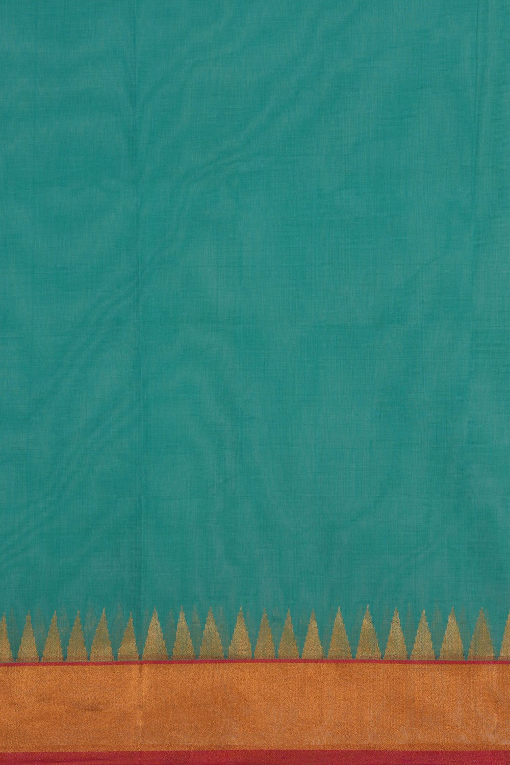 Image of Ponduru Cotton Sea Green Saree