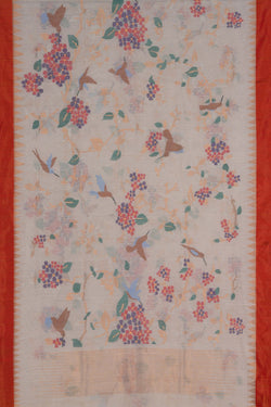 Image of Ponduru Cotton Off White Saree