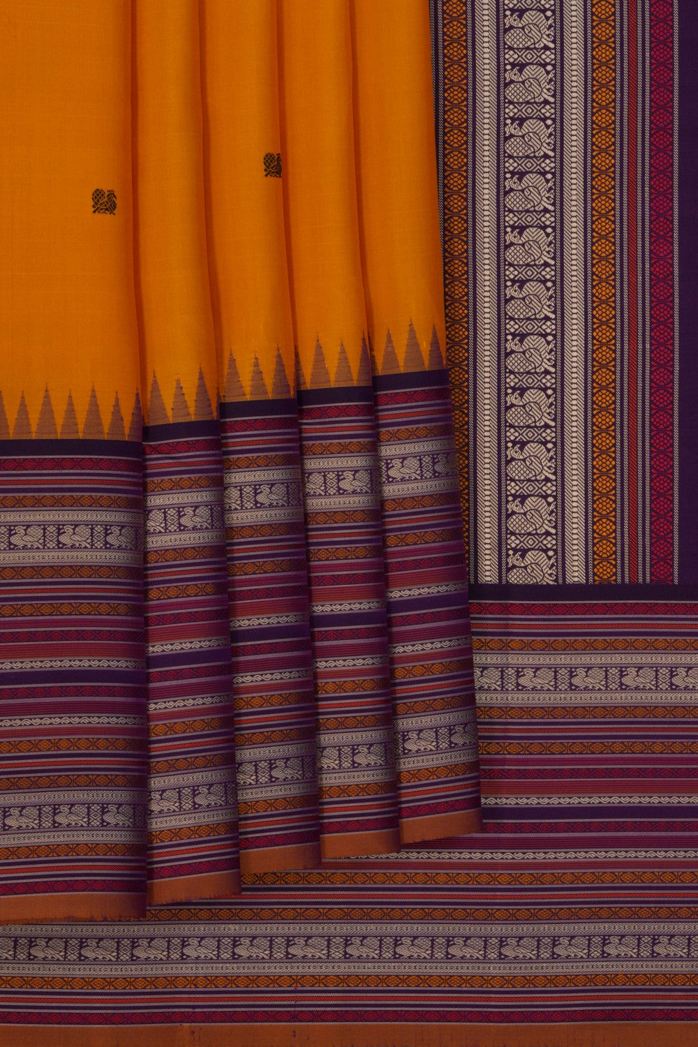 Image of Kanchipattu Mustard Saree