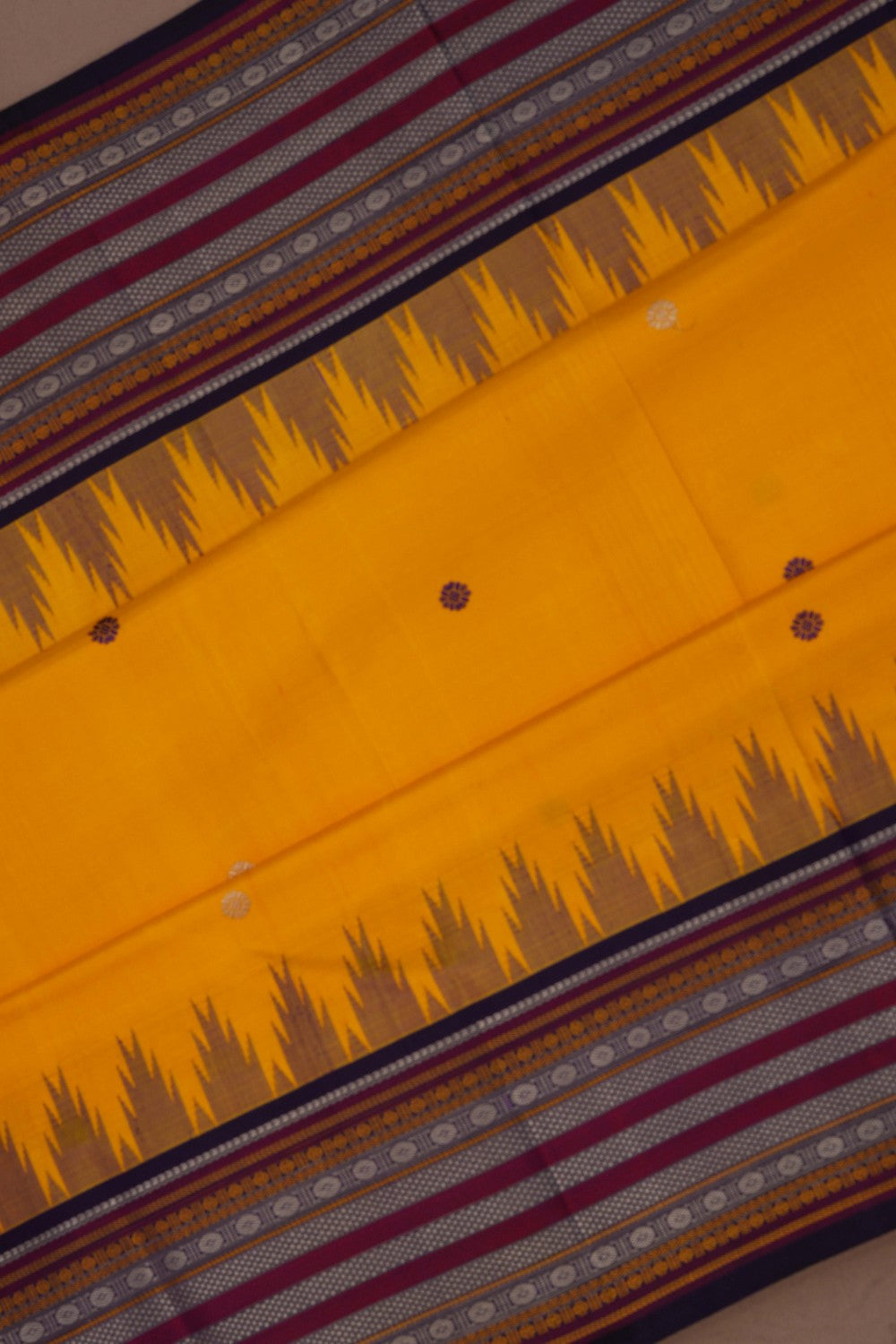 Image of Kanchipattu Yellow Saree