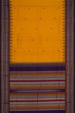Image of Kanchipattu Yellow Saree