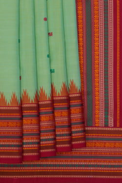 Image of Kanchipattu Sea Green Saree