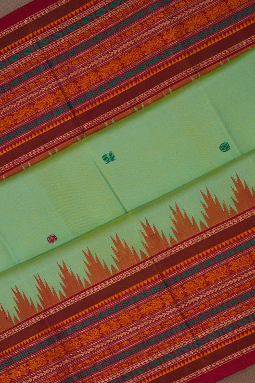Kanchipattu Sea Green Saree