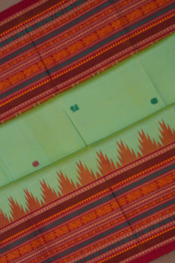 Image of Kanchipattu Sea Green Saree