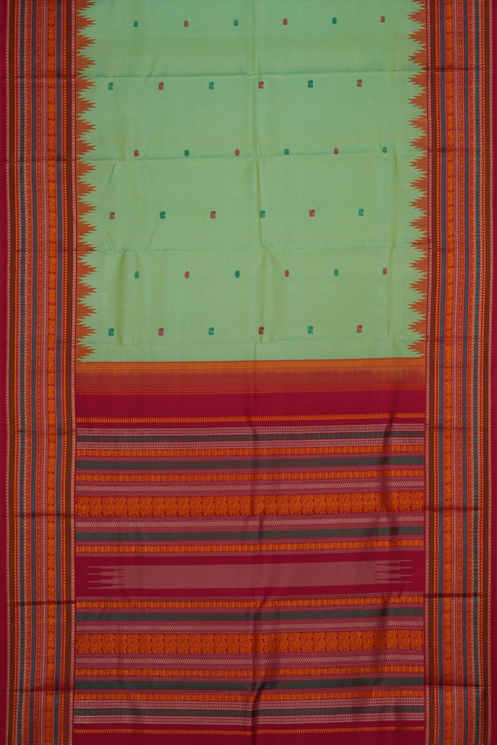 Kanchipattu Sea Green Saree