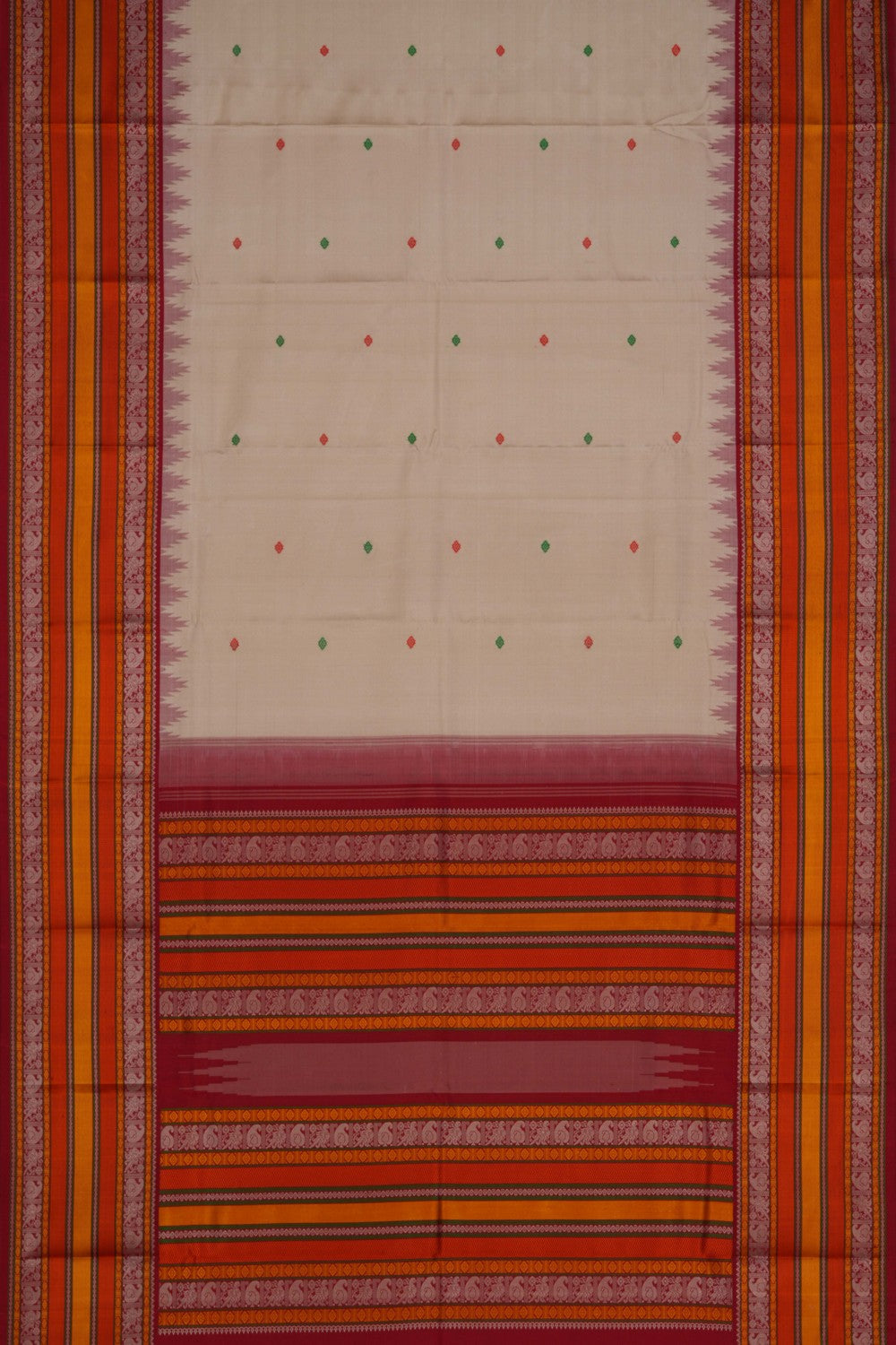 Kanchipattu Off White Saree