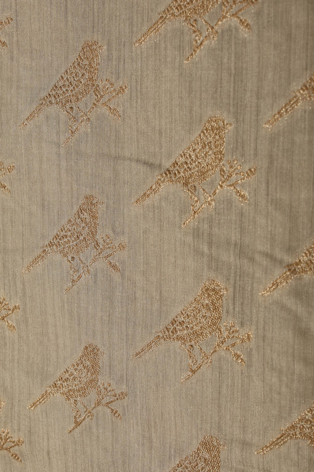 Image of Tussar Silk Off-White Saree