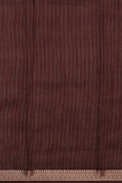 Image of Stripe Print Tussar Silk Saree