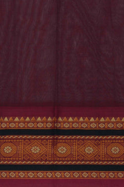 Image of Kanchi Cotton Peacock Green Saree