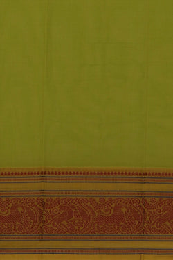 Image of Kanchi Cotton Vibrant Green Saree