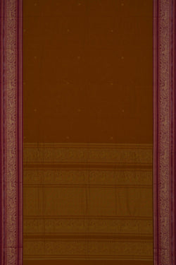 Image of Kanchi Cotton Rust Orange Saree