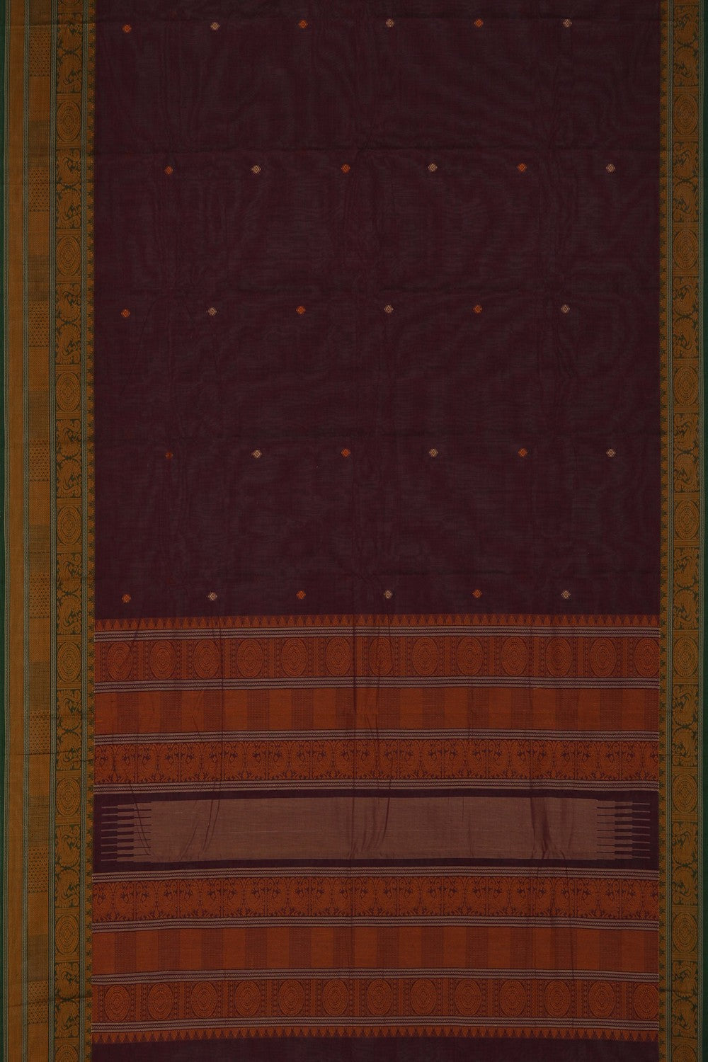 Image of Kanchi Cotton Purple Saree