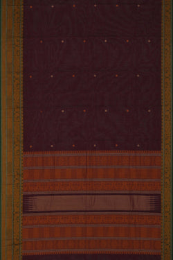 Image of Kanchi Cotton Purple Saree