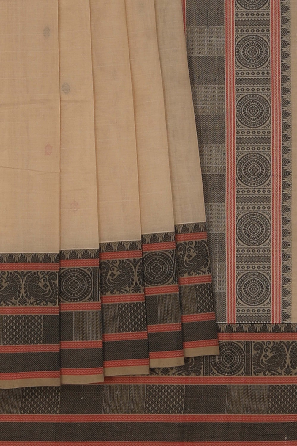 Image of Kanchi Cotton Beige Saree