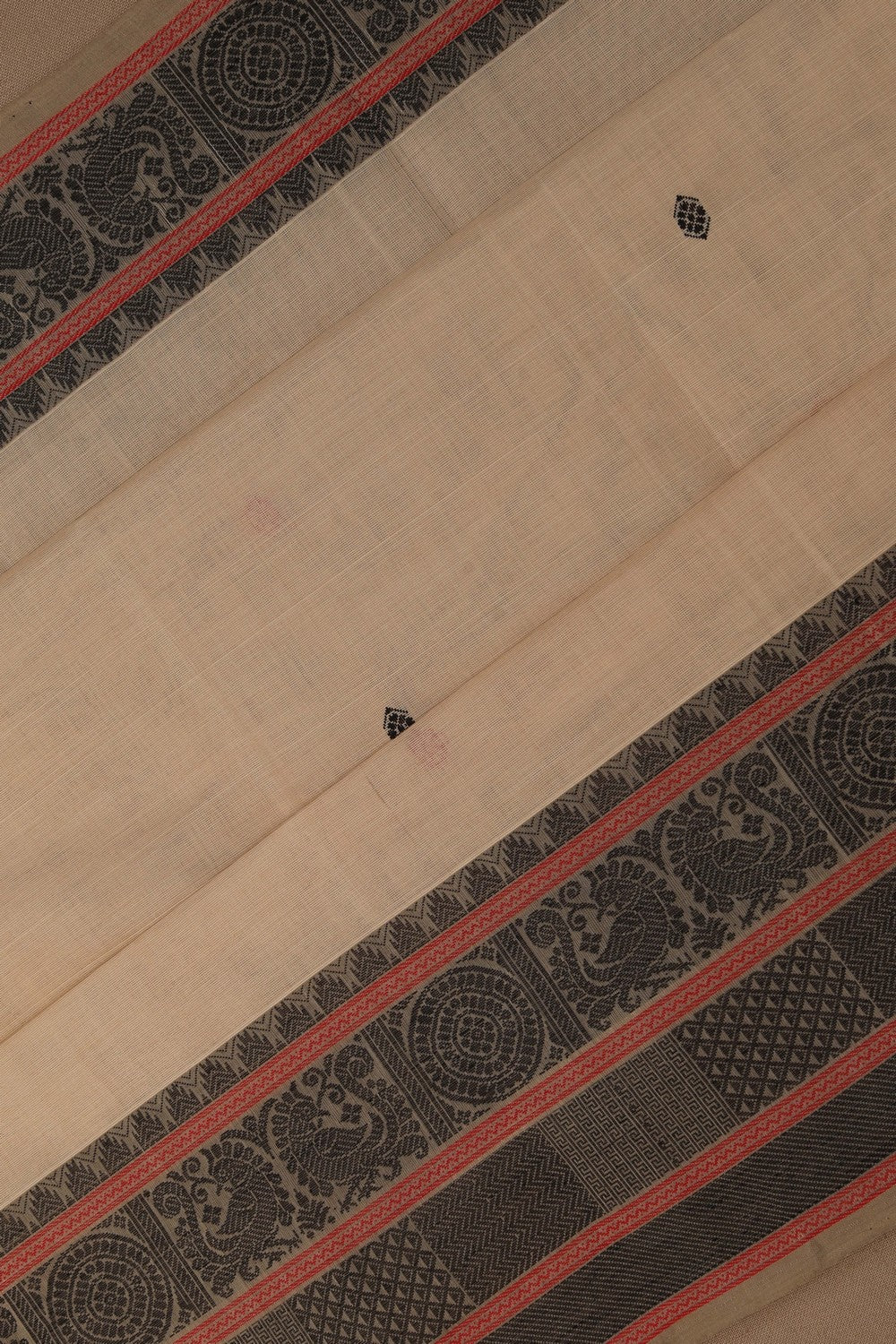 Image of Kanchi Cotton Beige Saree