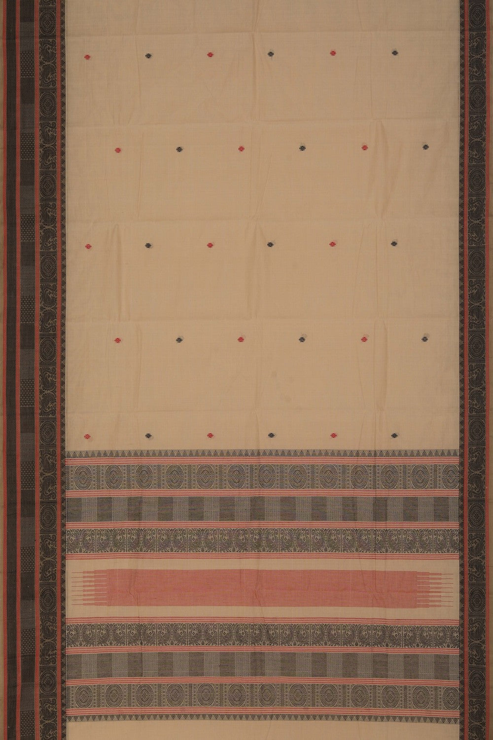 Image of Kanchi Cotton Beige Saree