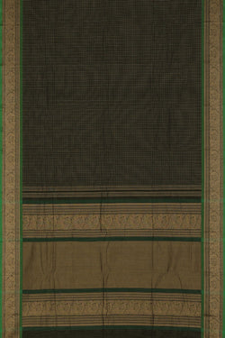 Image of Kanchi Cotton Green Saree