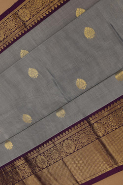 Image of South Silk Smoky Grey Saree