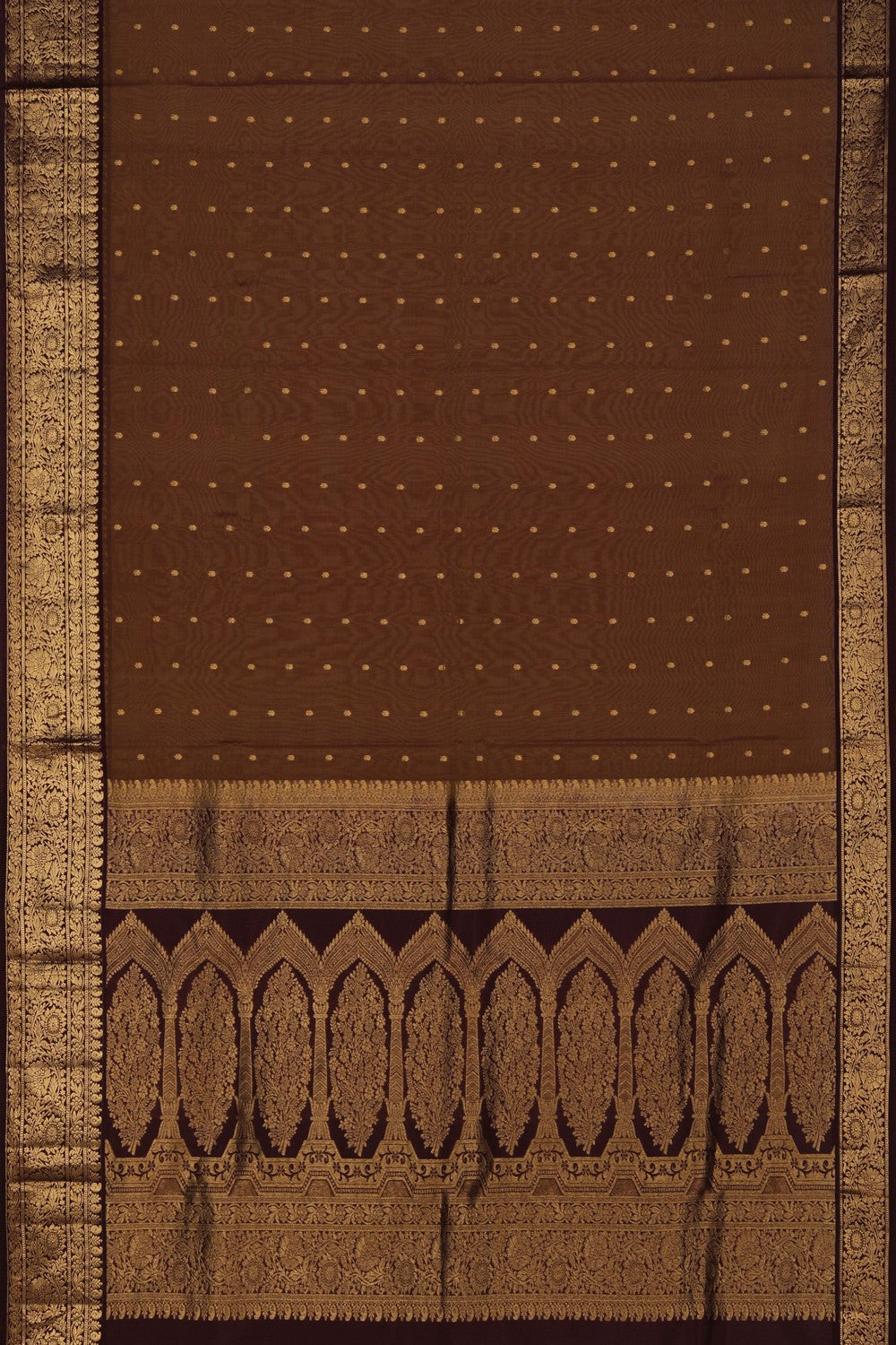 South Cotton Silk Brown Saree