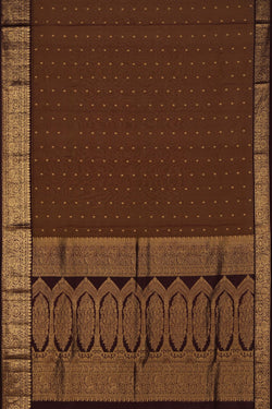 Image of South Cotton Silk Brown Saree