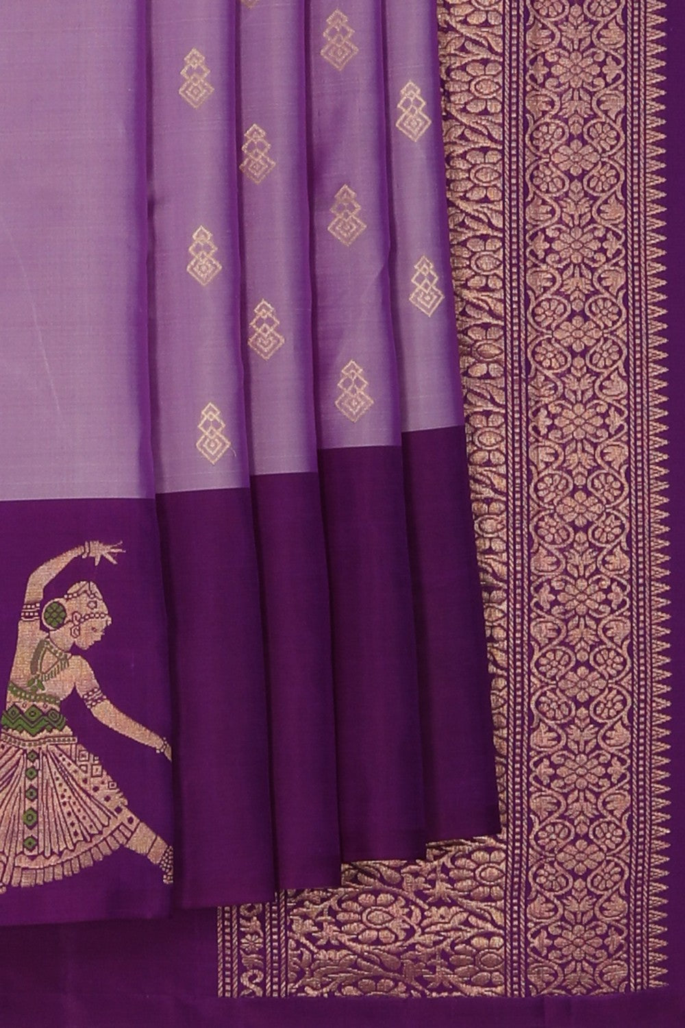 Kanchipattu Purple Saree