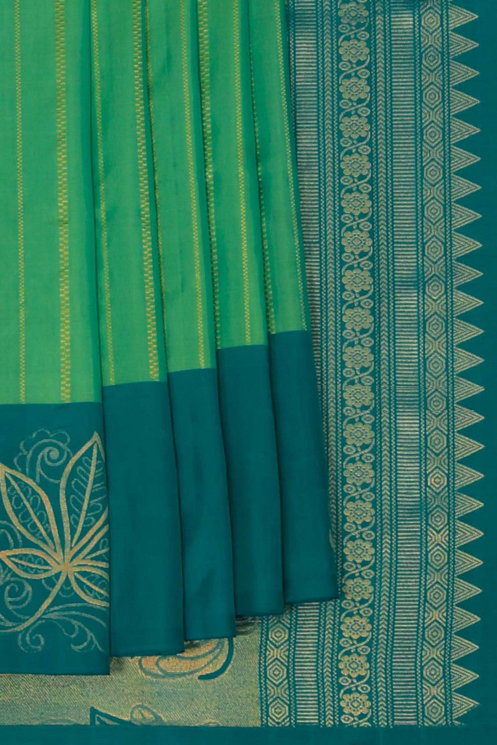 Image of Kanchipattu Mint Green Saree