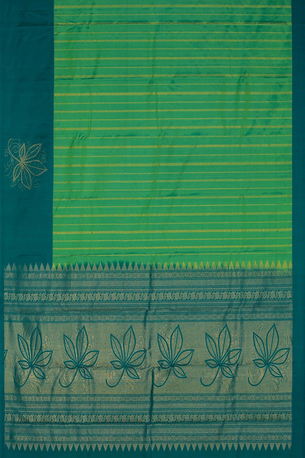 Kanchipattu Mint Green Saree