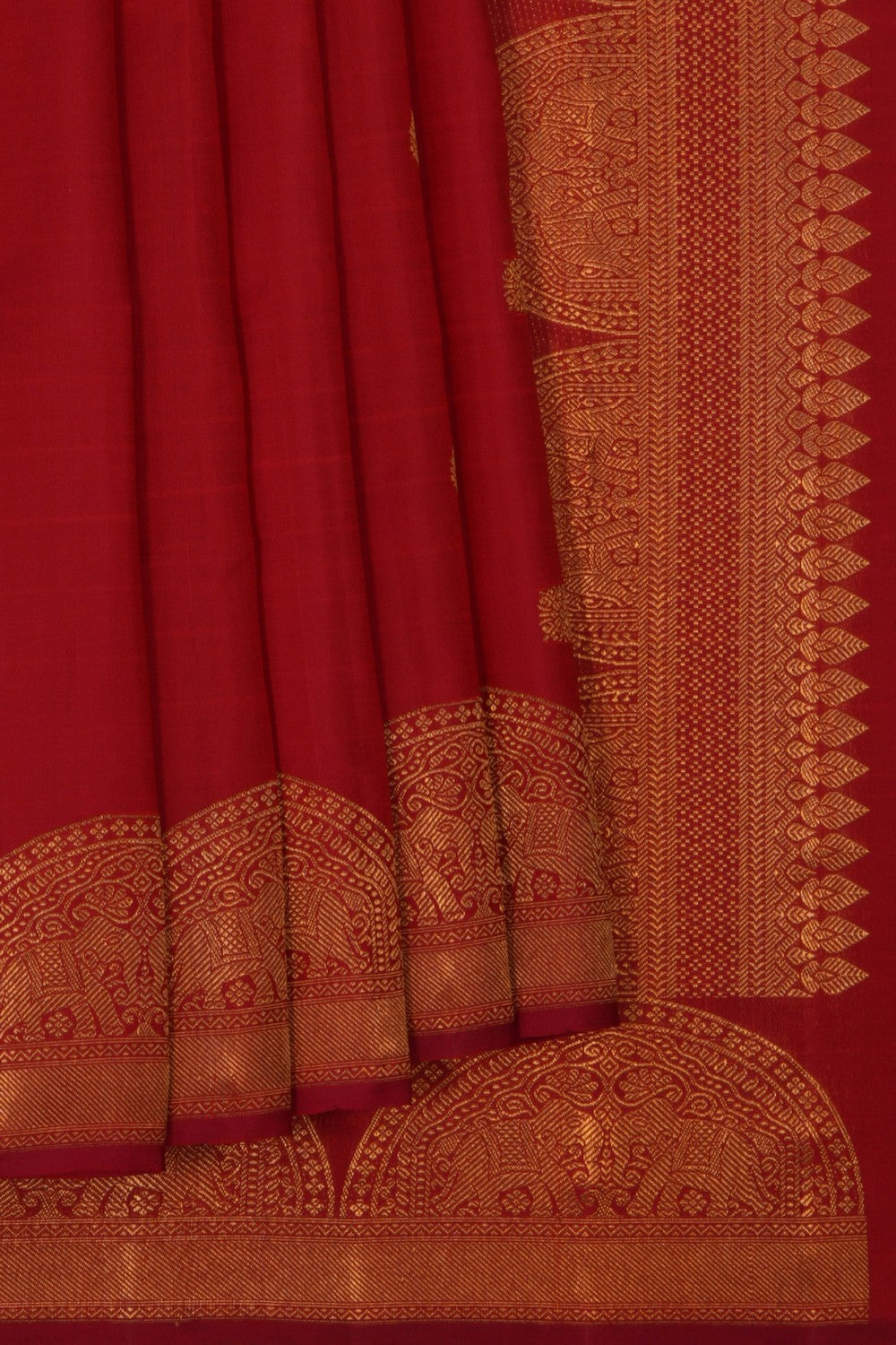 Image of Arani Silk Red Saree