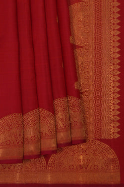Image of Arani Silk Red Saree