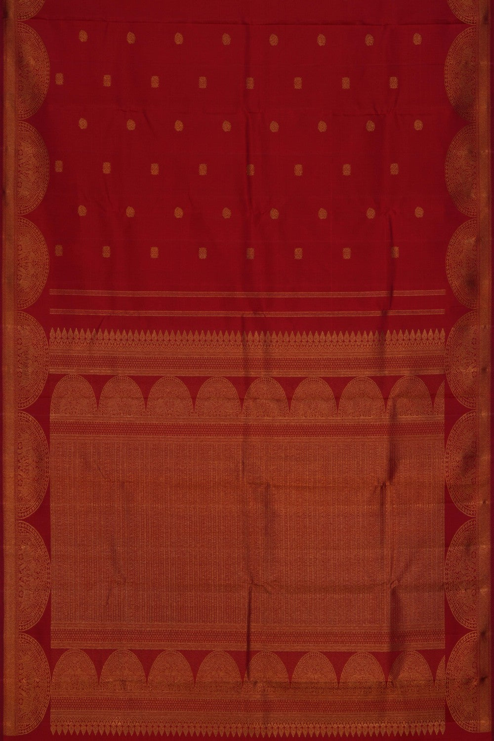 Image of Arani Silk Red Saree