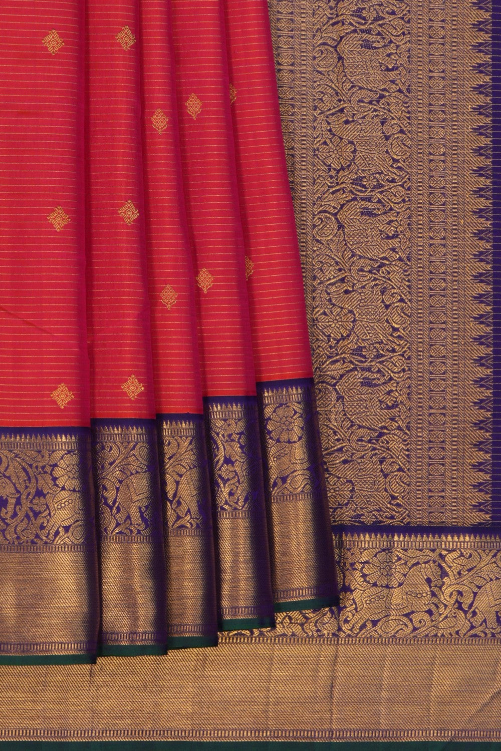 Image of Arani Silk Fuchsia Pink Saree