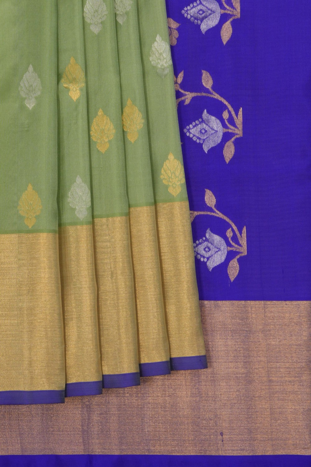 Venkatagiri Silk Sage Green Saree