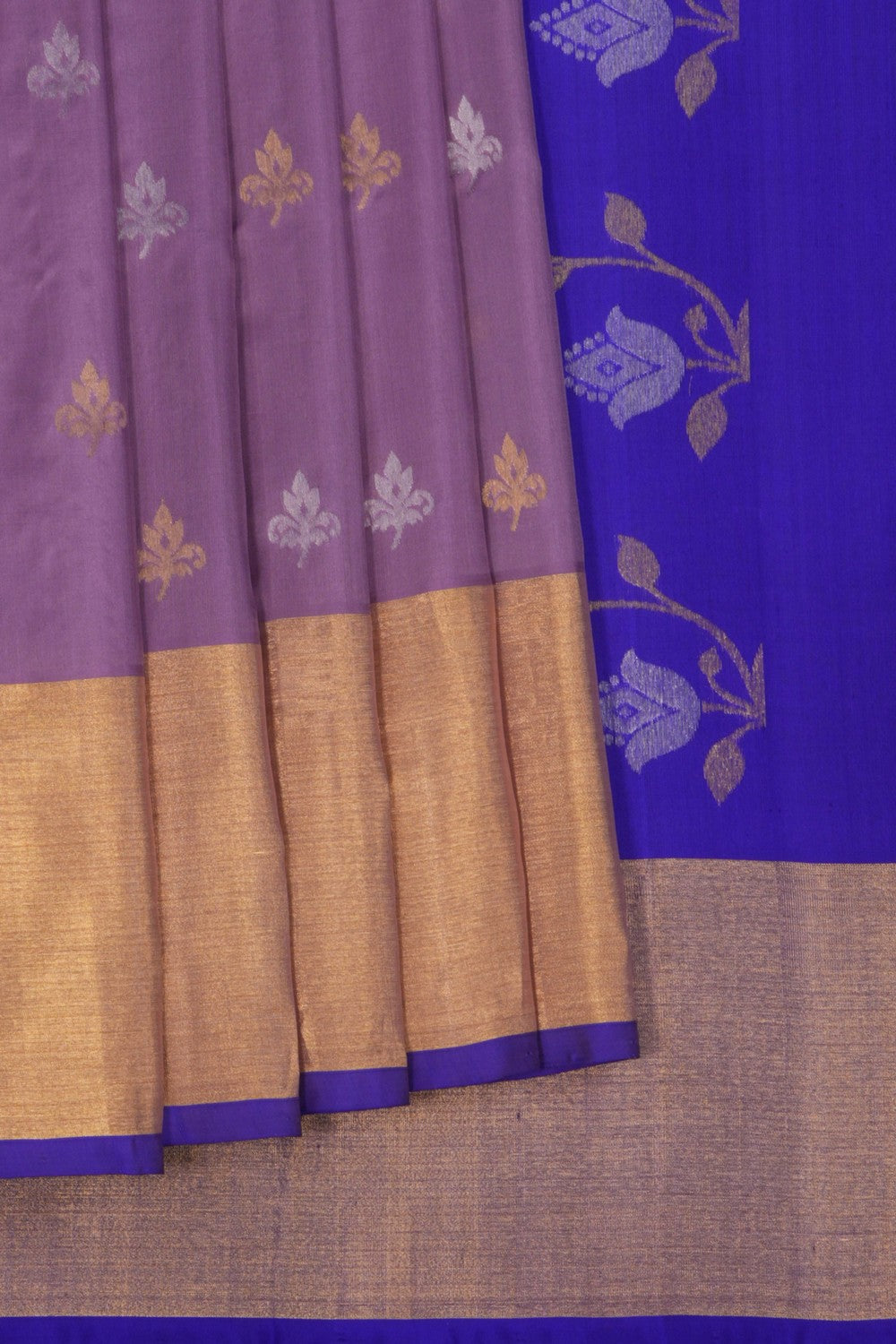 Image of Venkatagiri Silk Mauve Saree