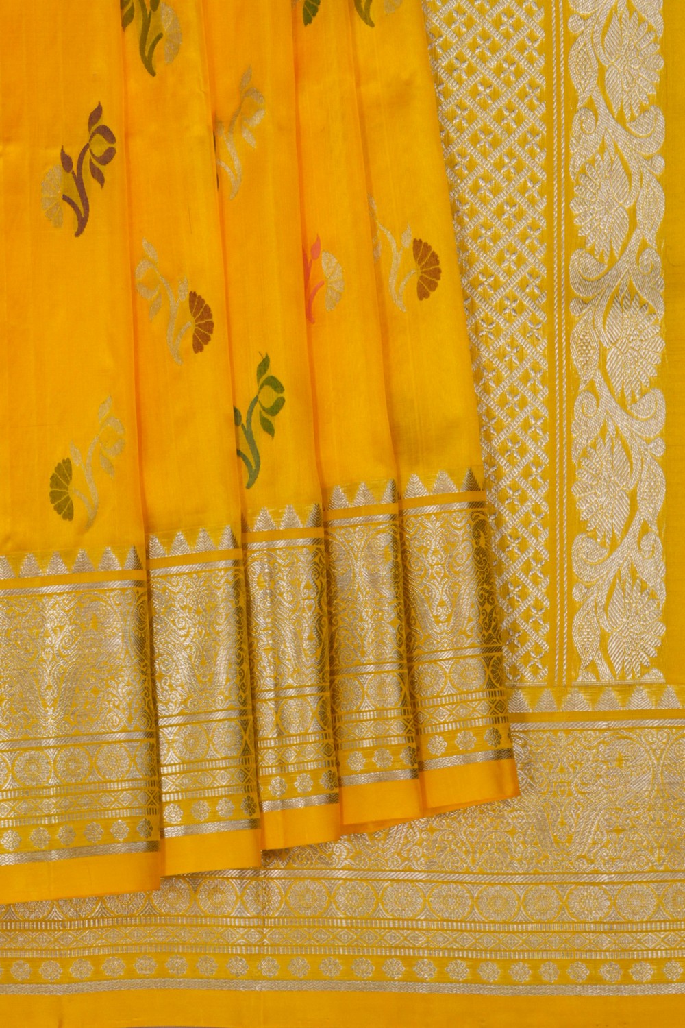 Venkatagiri Silk Yellow Saree