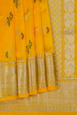 Image of Venkatagiri Silk Yellow Saree