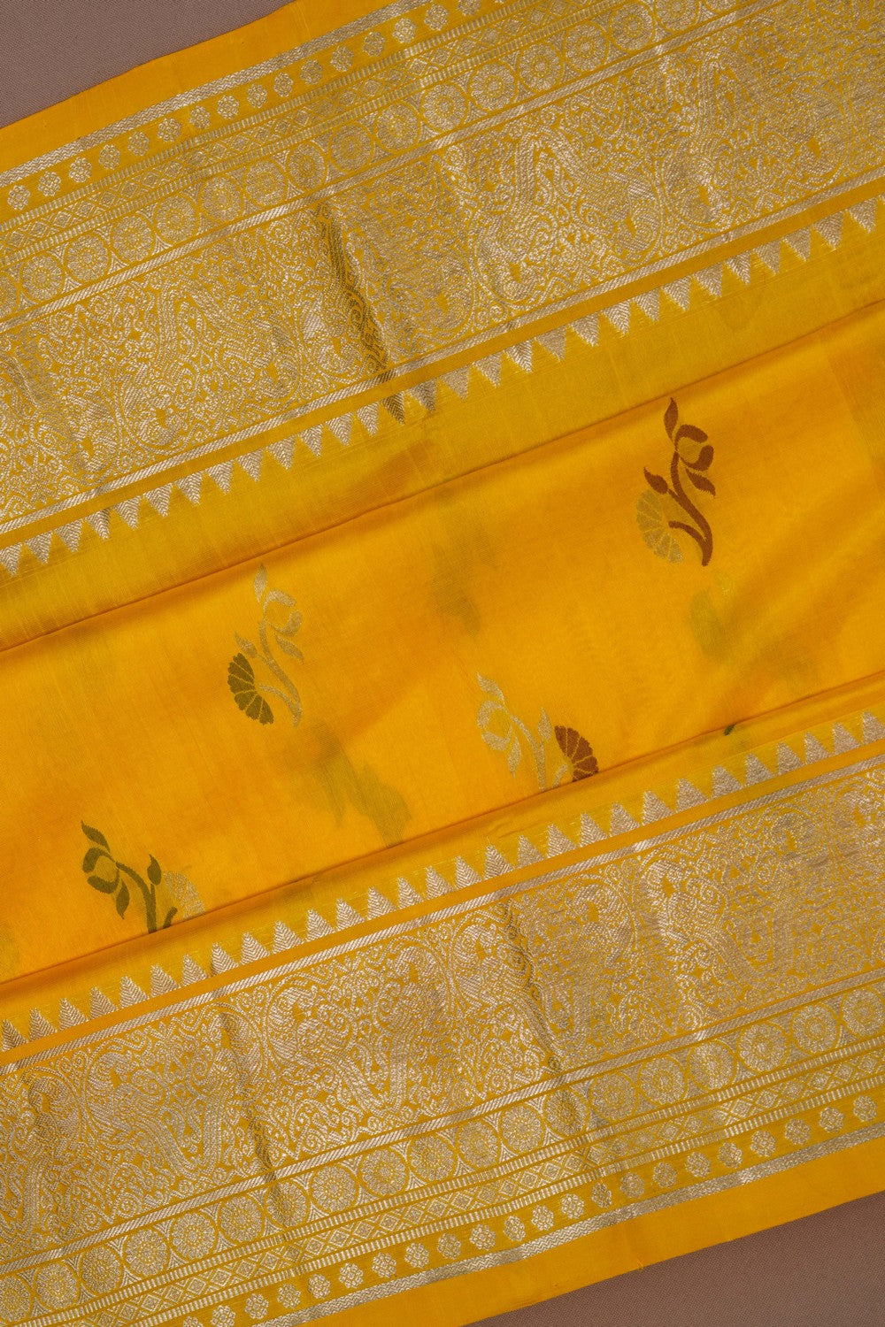 Venkatagiri Silk Yellow Saree