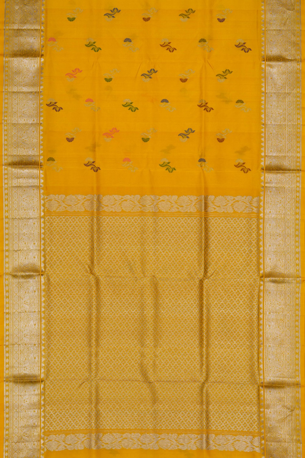 Venkatagiri Silk Yellow Saree
