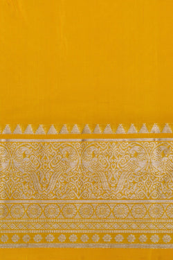 Image of Venkatagiri Silk Yellow Saree