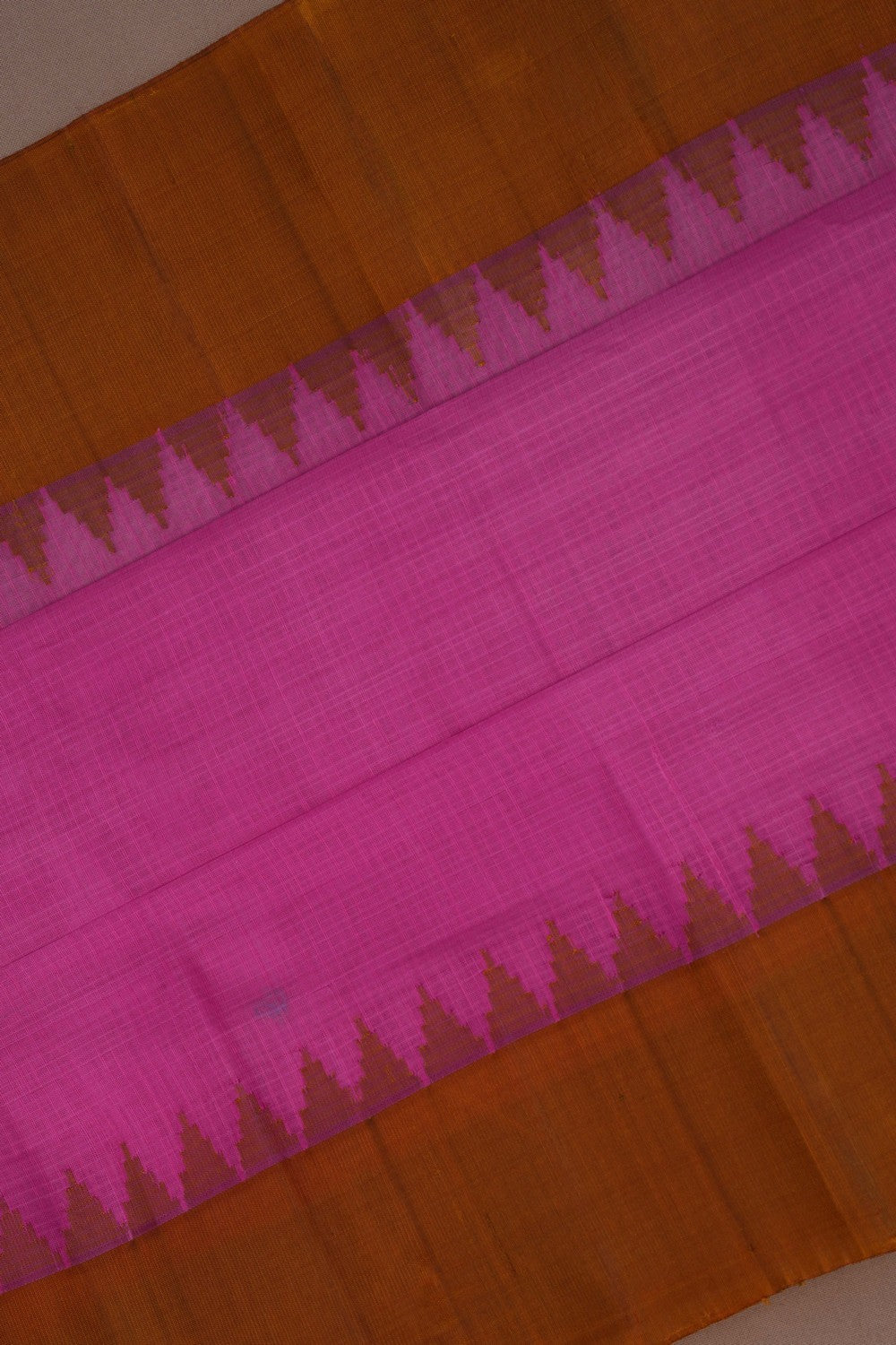 Gadwal Cotton Pink Saree
