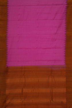 Image of Gadwal Cotton Pink Saree