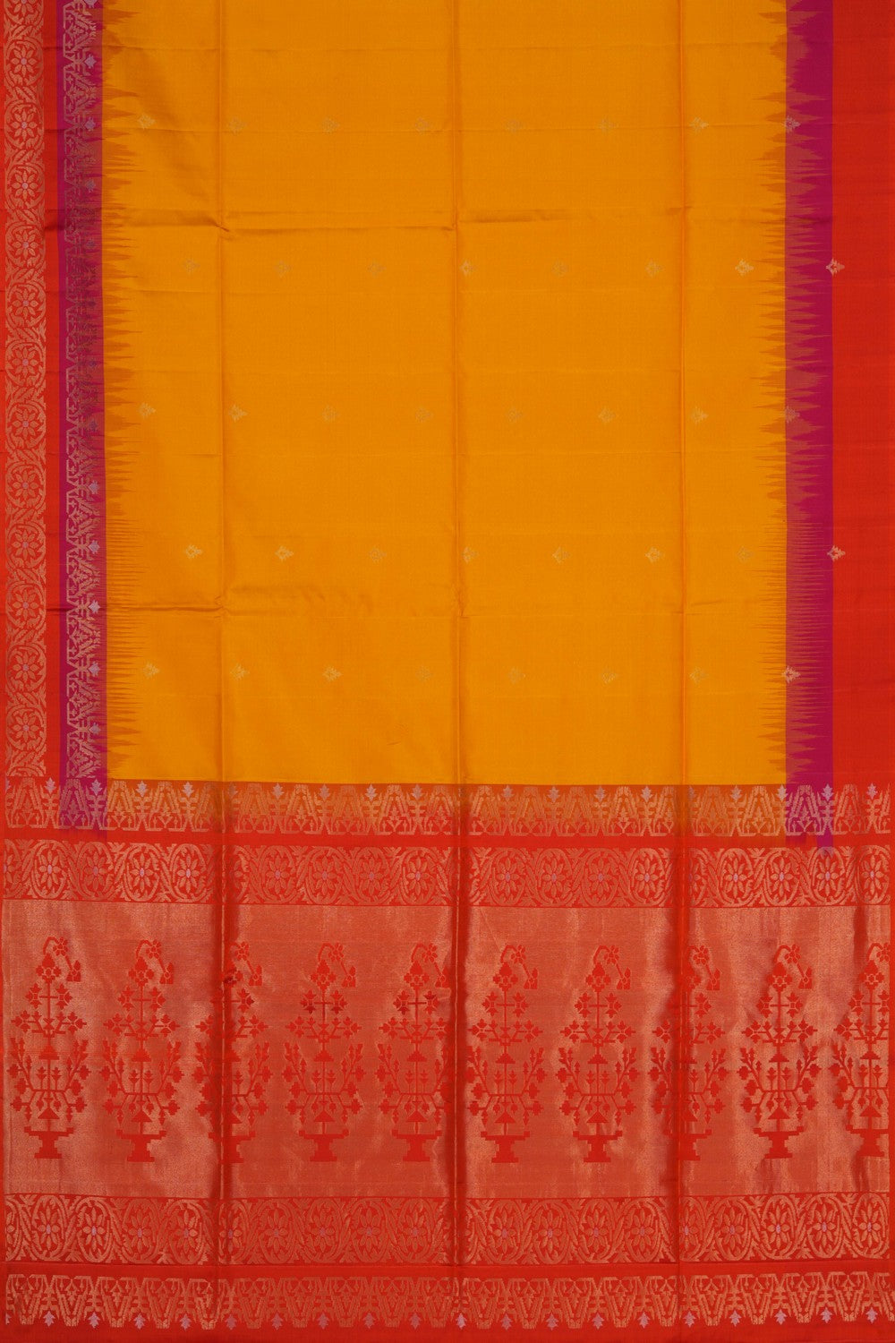 South Silk Yellow Saree