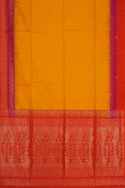 Image of South Silk Yellow Saree