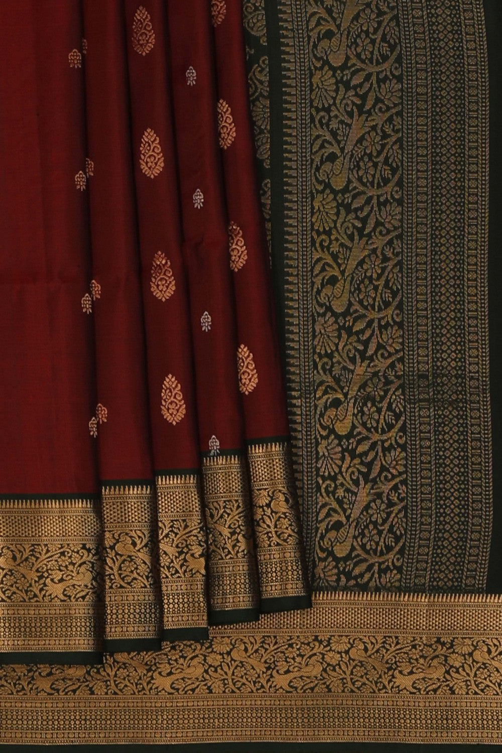 South Silk Maroon Saree