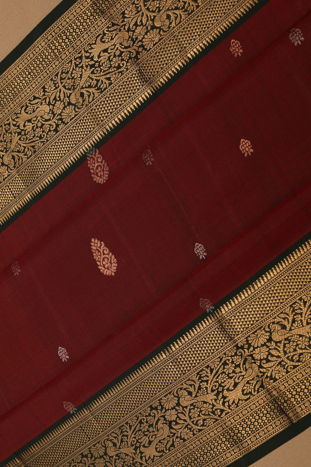 South Silk Maroon Saree