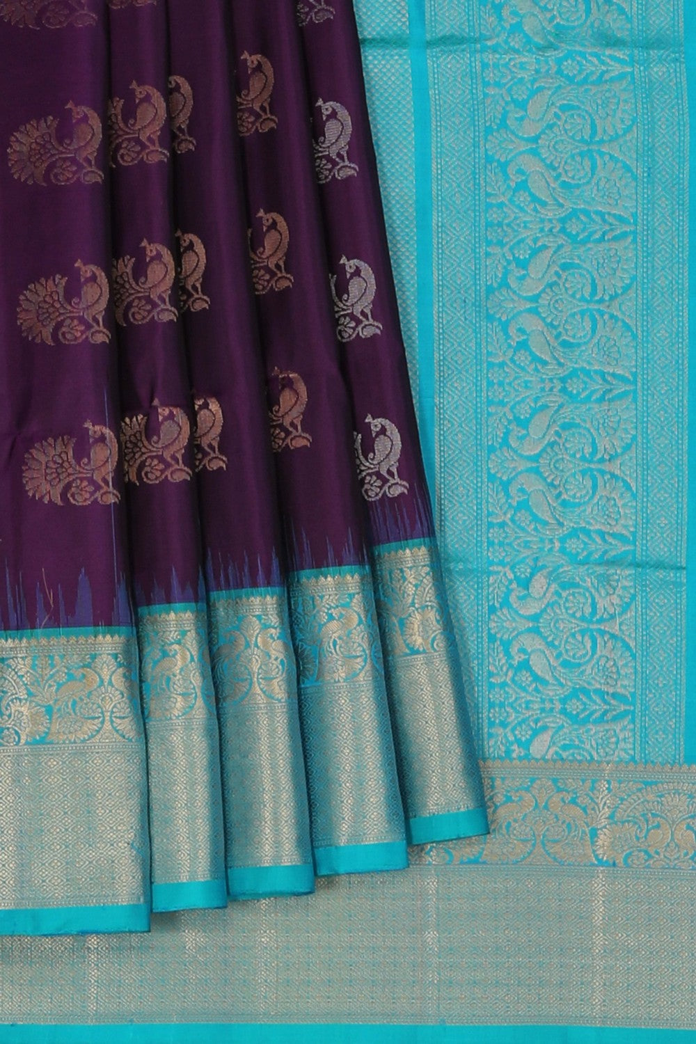 South Silk Purple Saree